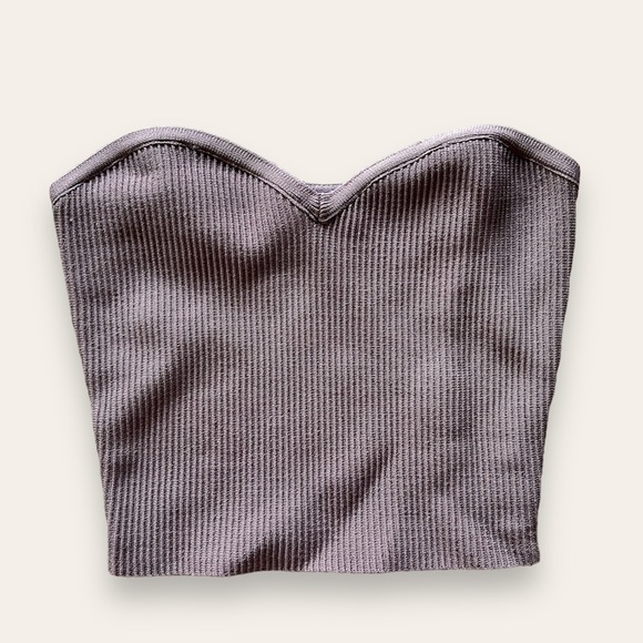 Aritzia Tops - NWOT Aritzia Babaton Sculpt Knit Sweetheart Tube Top Deep Taupe Extra Small